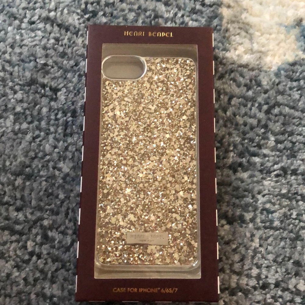 Gold sparkle Henri Bendel phone case